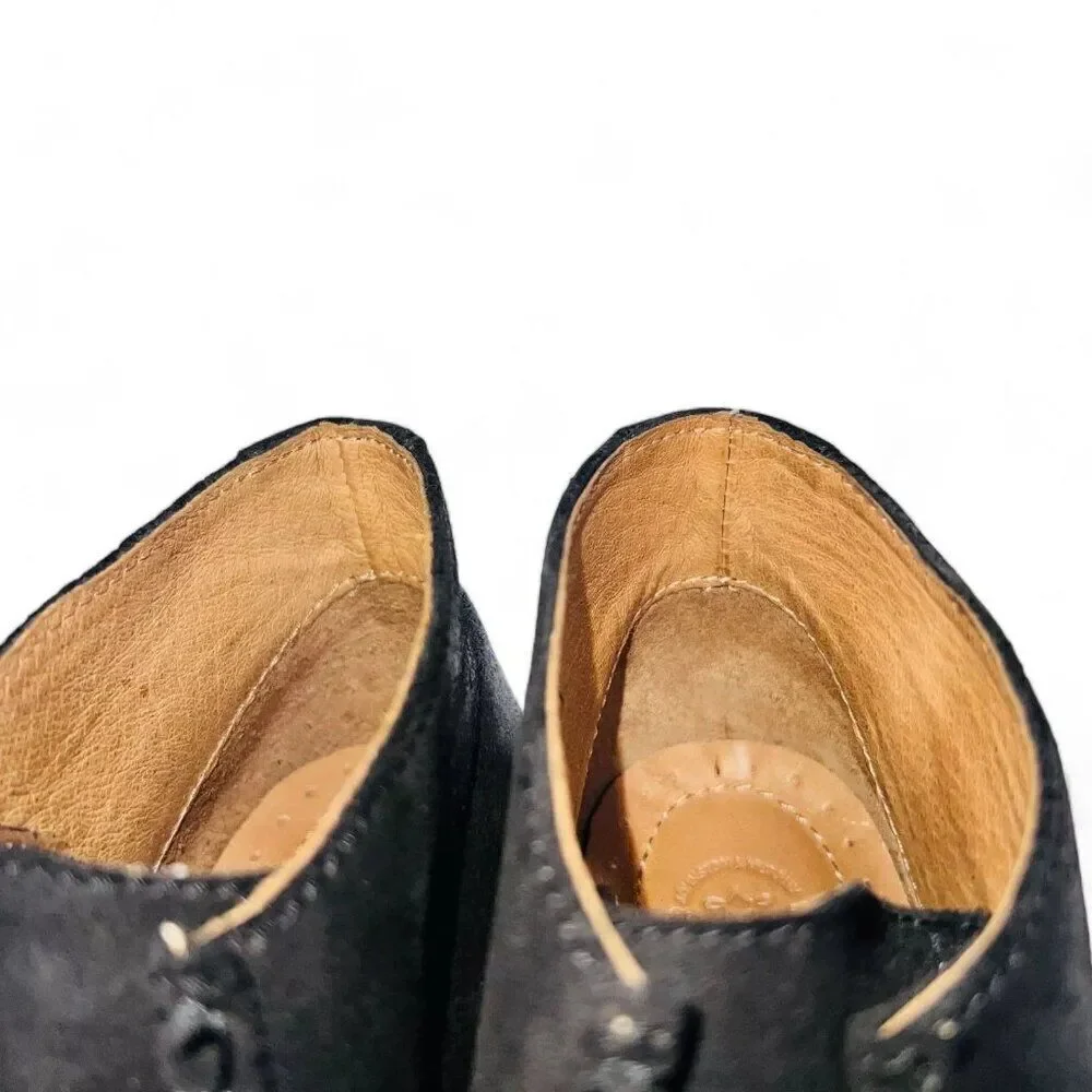 Johnston & Murphy Moc Toe Crepe Sole Wedge Boots 78-50801 Black‎ Leather Women's